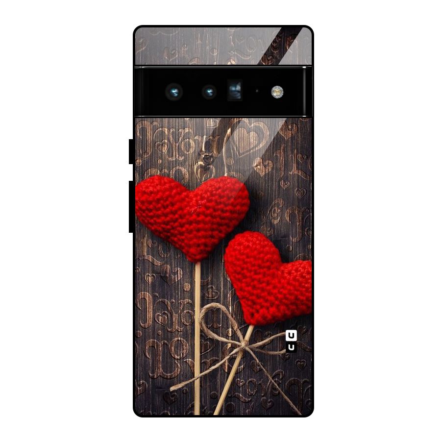 Thread Art Wooden Print Glass Back Case for Google Pixel 6 Pro