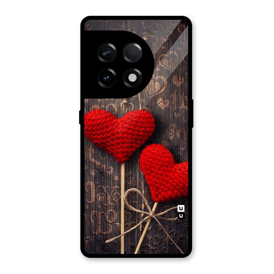 Thread Art Wooden Print Glass Back Case for OnePlus 11R