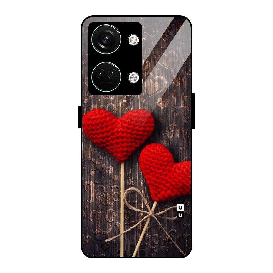 Thread Art Wooden Print Glass Back Case for Oneplus Nord 3