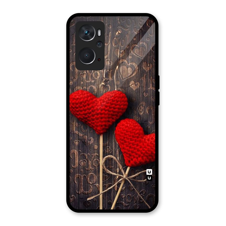 Thread Art Wooden Print Glass Back Case for Oppo K10 4G