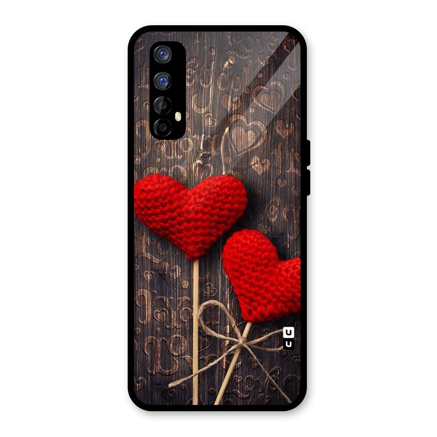Thread Art Wooden Print Glass Back Case for Realme Narzo 20 Pro