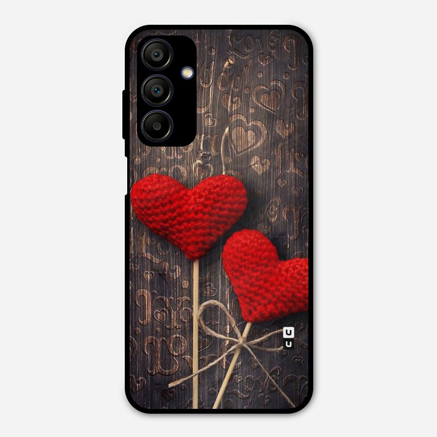 Thread Art Wooden Print Metal Back Case for Galaxy A15 5G