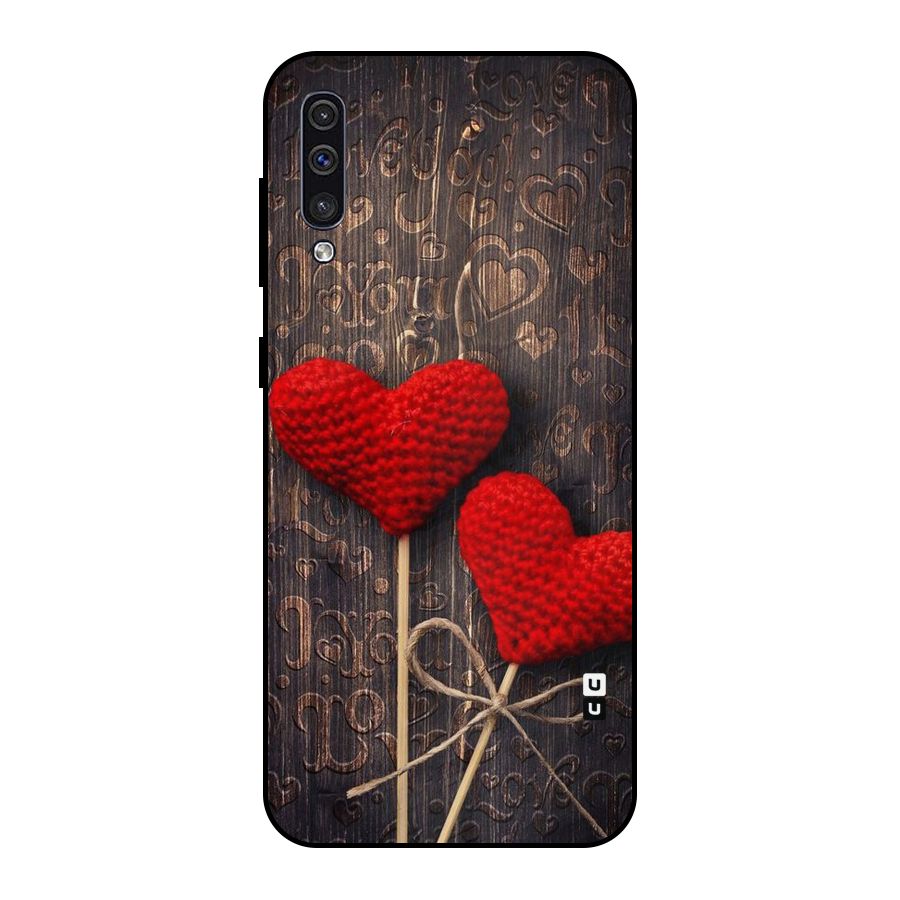 Thread Art Wooden Print Metal Back Case for Galaxy A30s