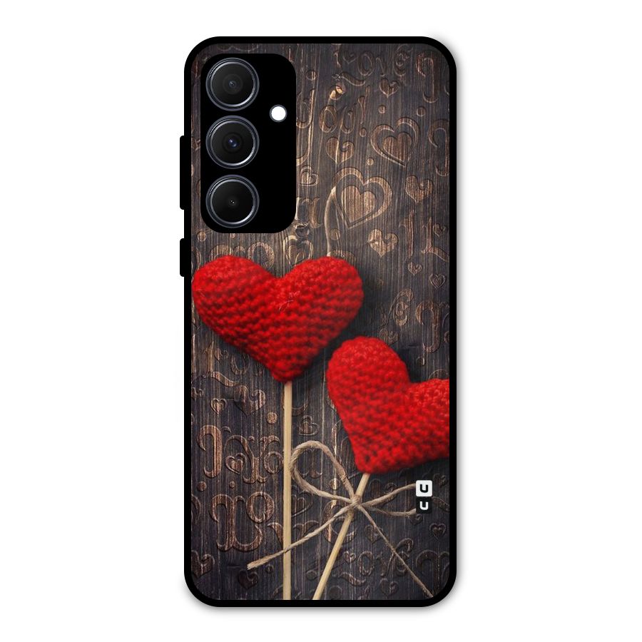 Thread Art Wooden Print Metal Back Case for Galaxy A35