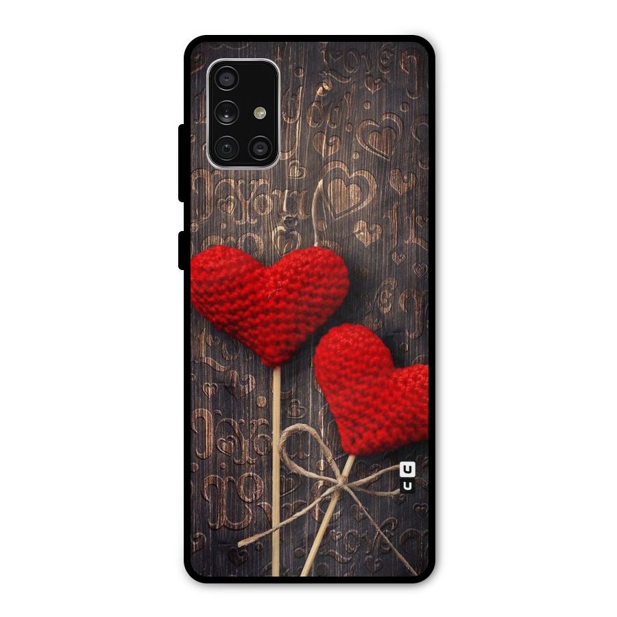 Thread Art Wooden Print Metal Back Case for Galaxy A71