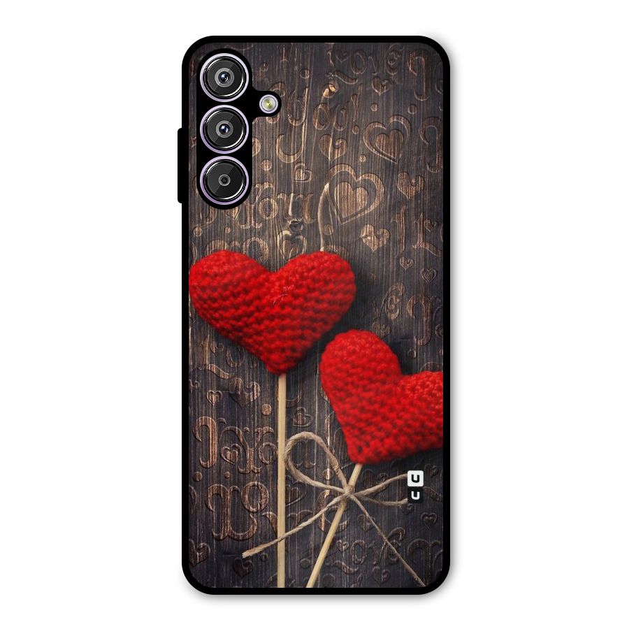 Thread Art Wooden Print Metal Back Case for Galaxy M15