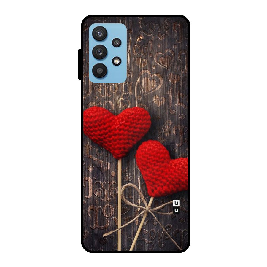 Thread Art Wooden Print Metal Back Case for Galaxy M32 5G