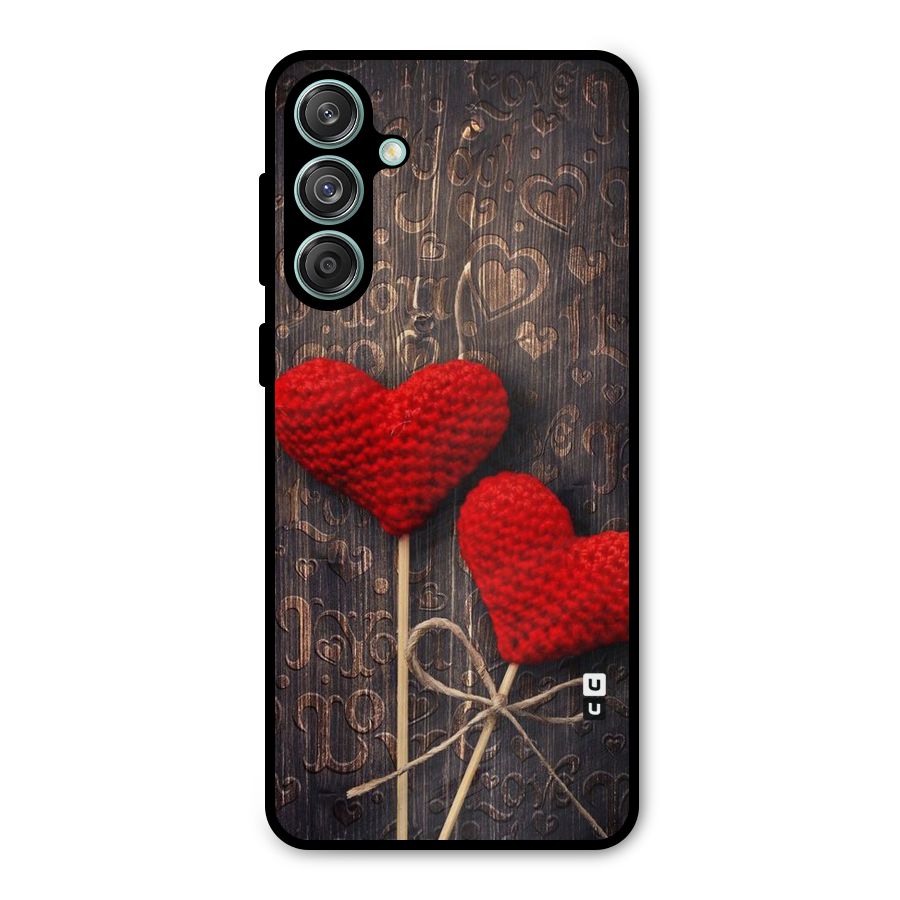 Thread Art Wooden Print Metal Back Case for Galaxy M55 5G
