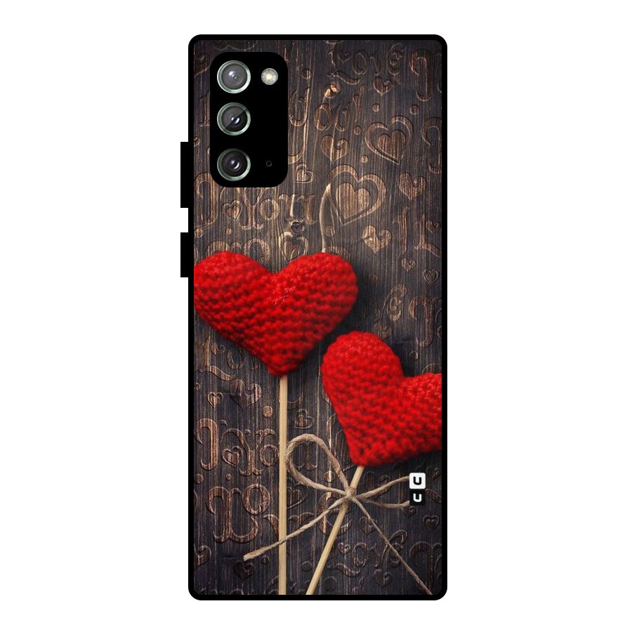 Thread Art Wooden Print Metal Back Case for Galaxy Note 20