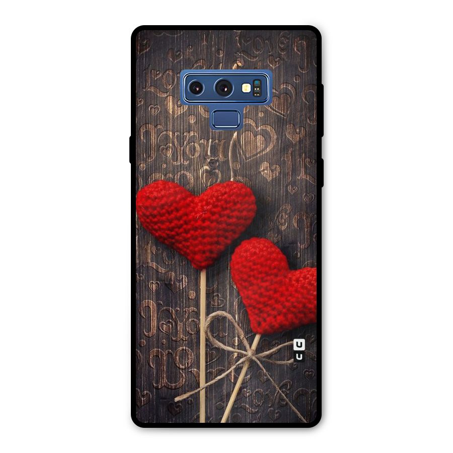 Thread Art Wooden Print Metal Back Case for Galaxy Note 9