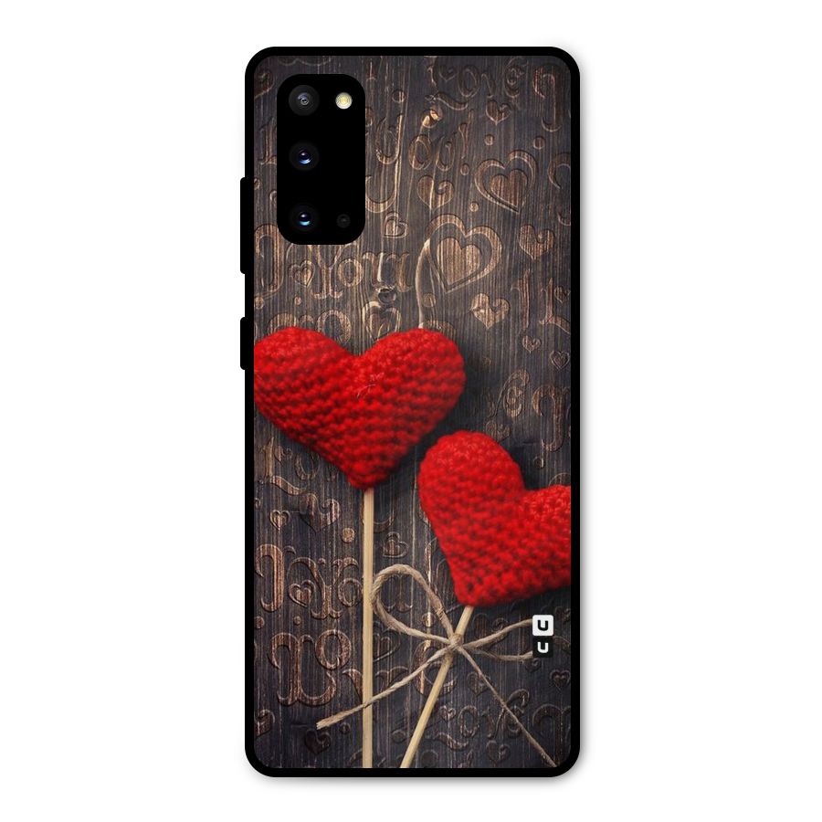 Thread Art Wooden Print Metal Back Case for Galaxy S20