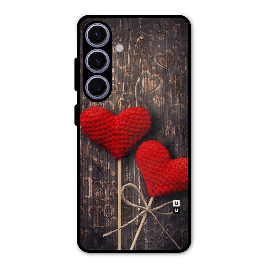 Thread Art Wooden Print Metal Back Case for Galaxy S24