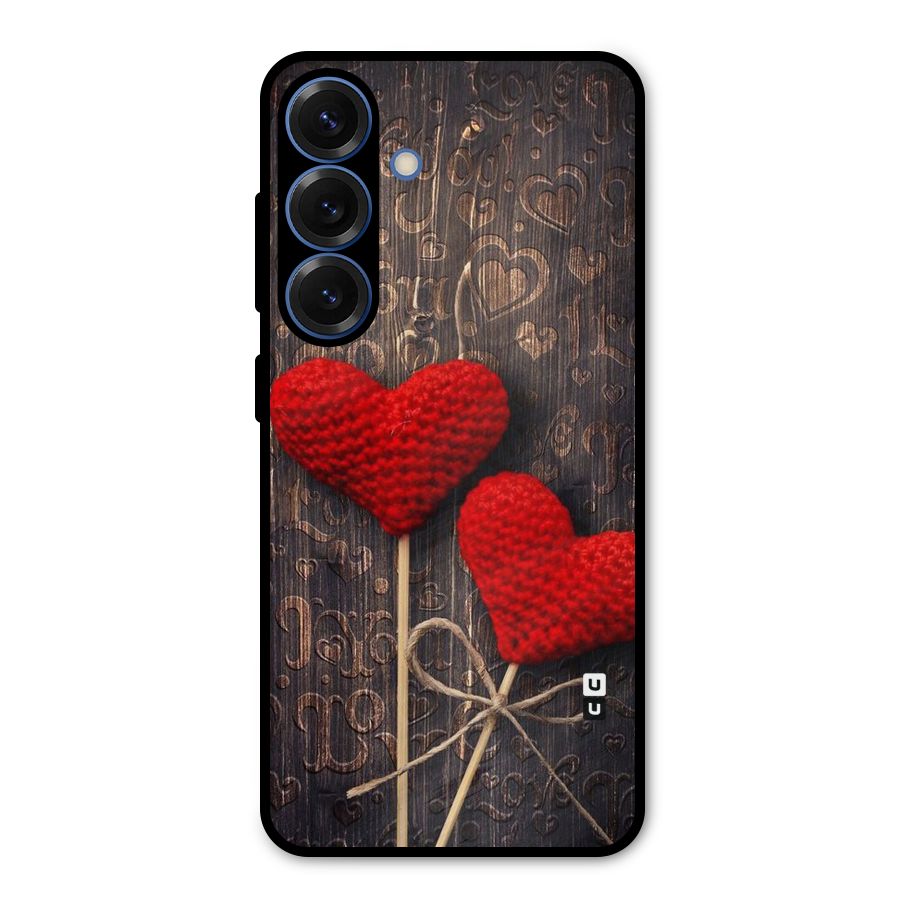 Thread Art Wooden Print Metal Back Case for Galaxy S25