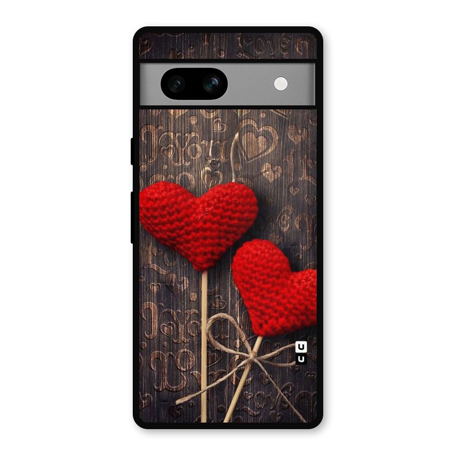 Thread Art Wooden Print Metal Back Case for Google Pixel 7a