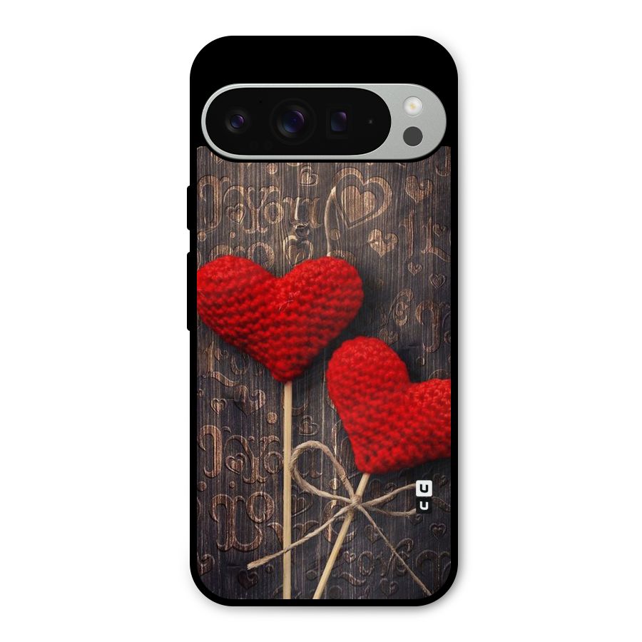 Thread Art Wooden Print Metal Back Case for Google Pixel 9 Pro XL