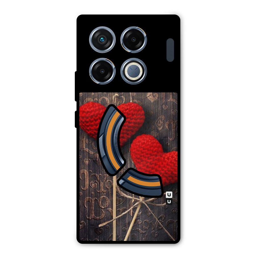 Thread Art Wooden Print Metal Back Case for Infinix GT 20 Pro