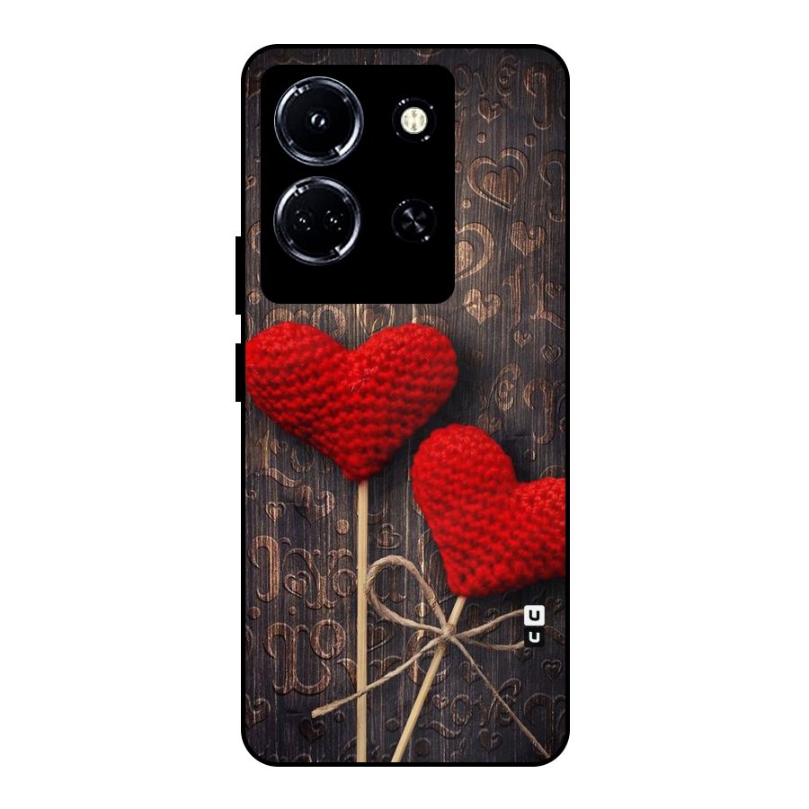 Thread Art Wooden Print Metal Back Case for Infinix Note 30 5G