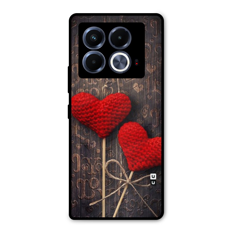 Thread Art Wooden Print Metal Back Case for Infinix Note 40 5G