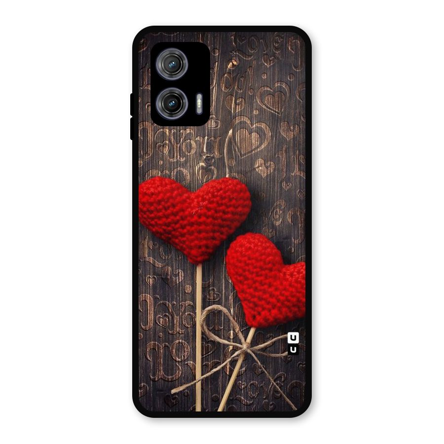 Thread Art Wooden Print Metal Back Case for Moto G73