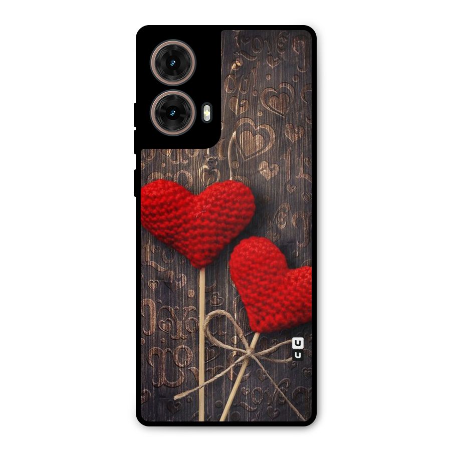 Thread Art Wooden Print Metal Back Case for Moto G85