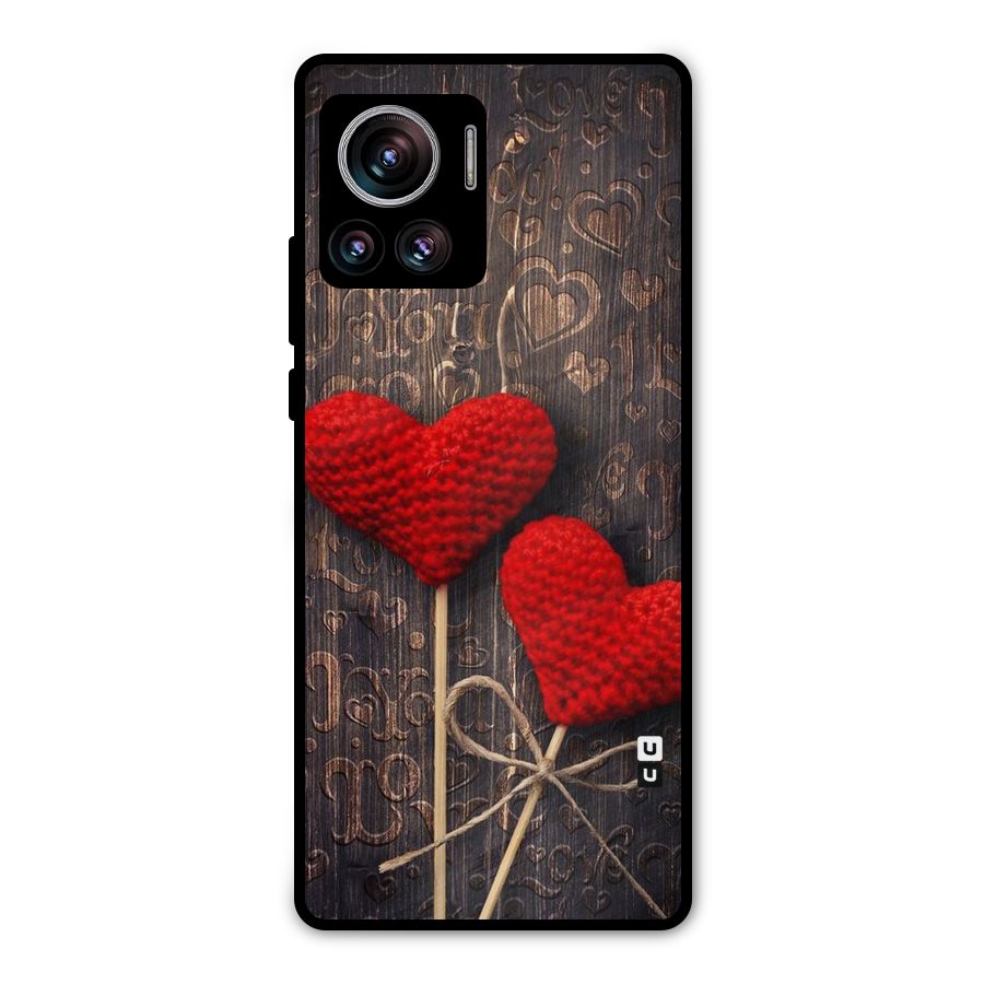 Thread Art Wooden Print Metal Back Case for Motorola Edge 30 Ultra
