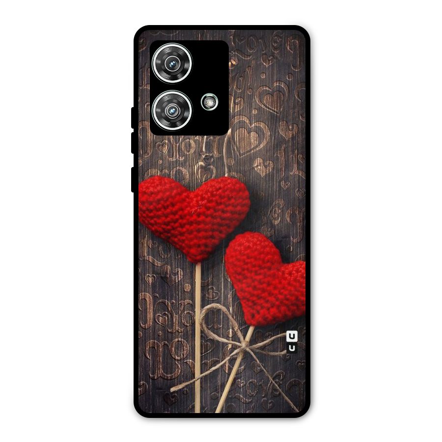 Thread Art Wooden Print Metal Back Case for Motorola Edge 40 Neo