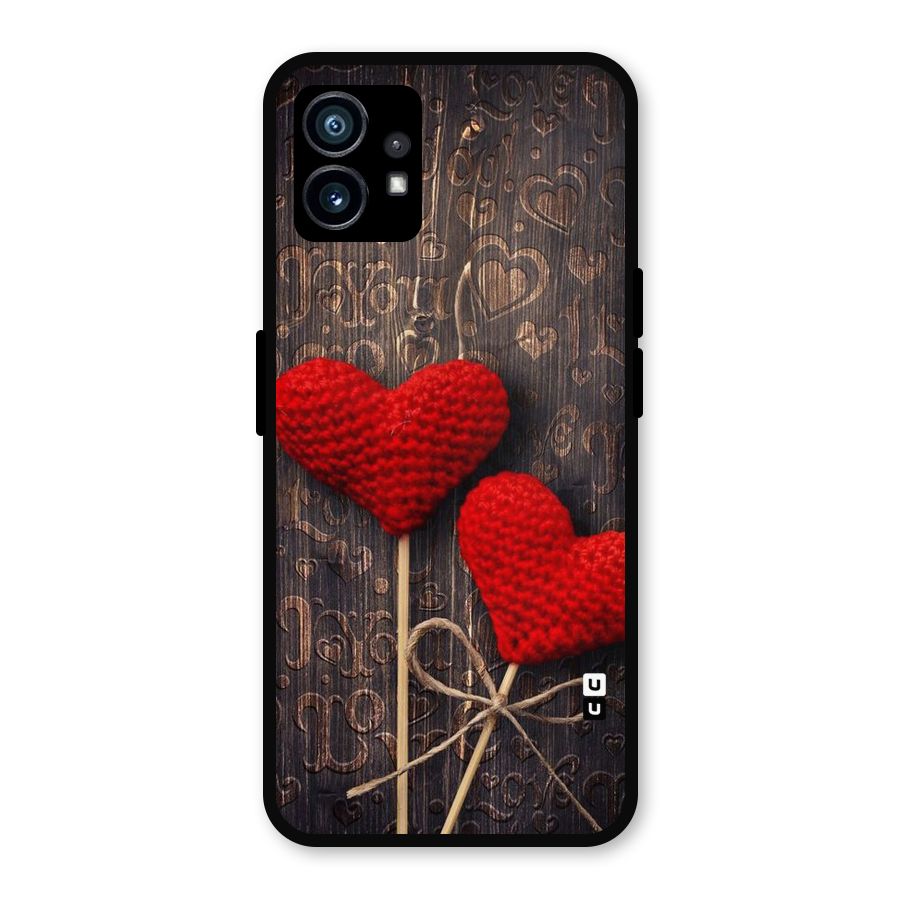 Thread Art Wooden Print Metal Back Case for Nothing Phone 1