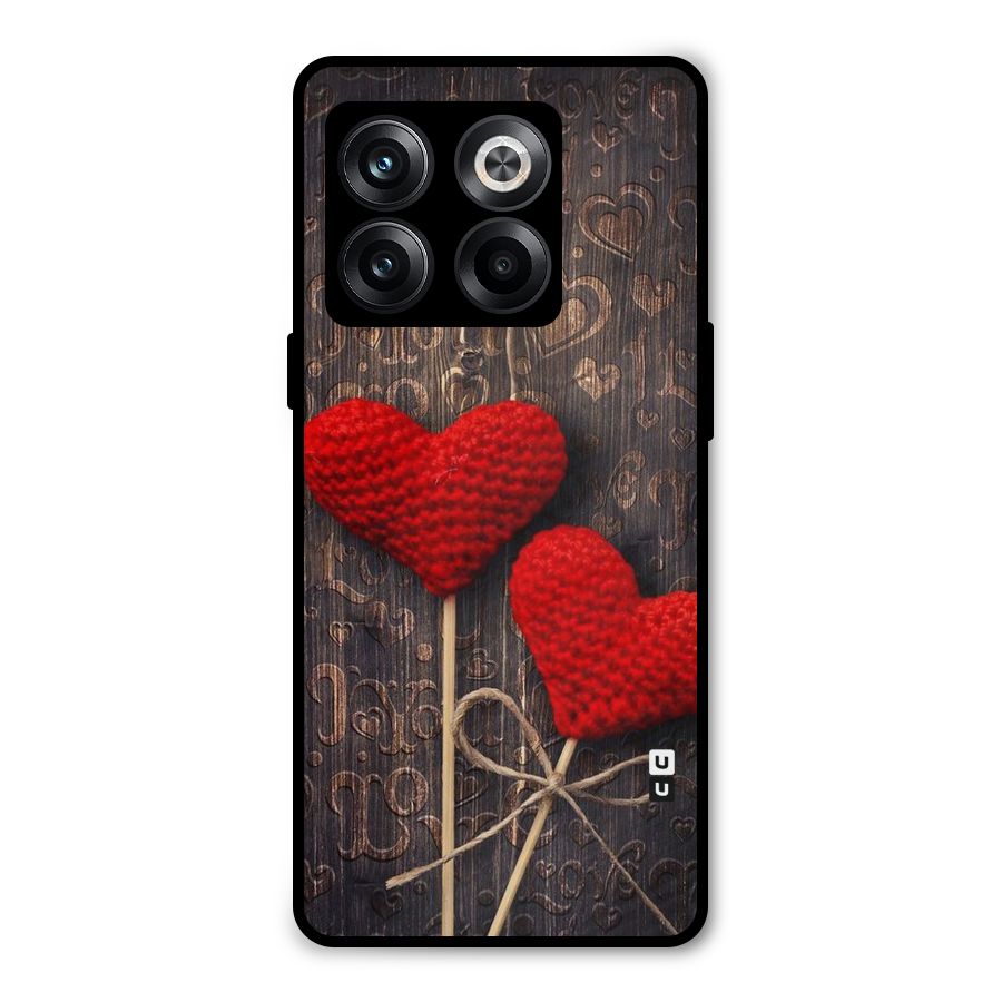 Thread Art Wooden Print Metal Back Case for OnePlus 10T
