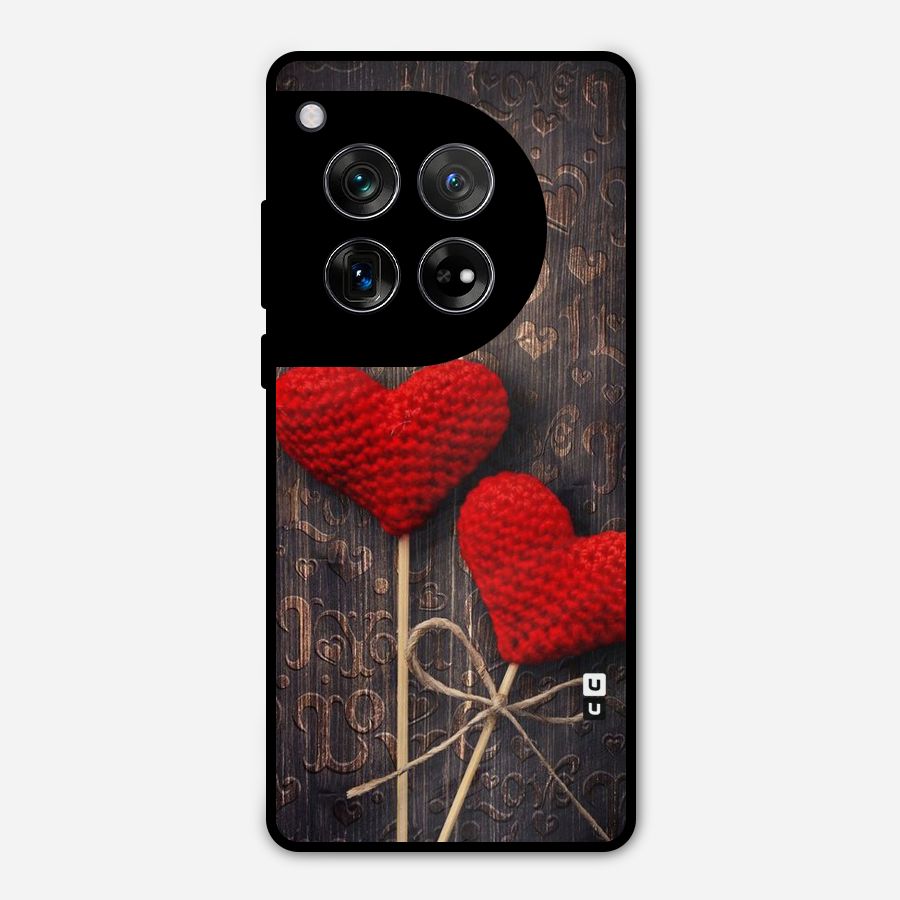 Thread Art Wooden Print Metal Back Case for OnePlus 12