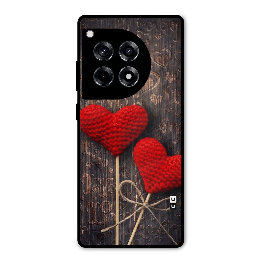 Thread Art Wooden Print Metal Back Case for OnePlus 12R