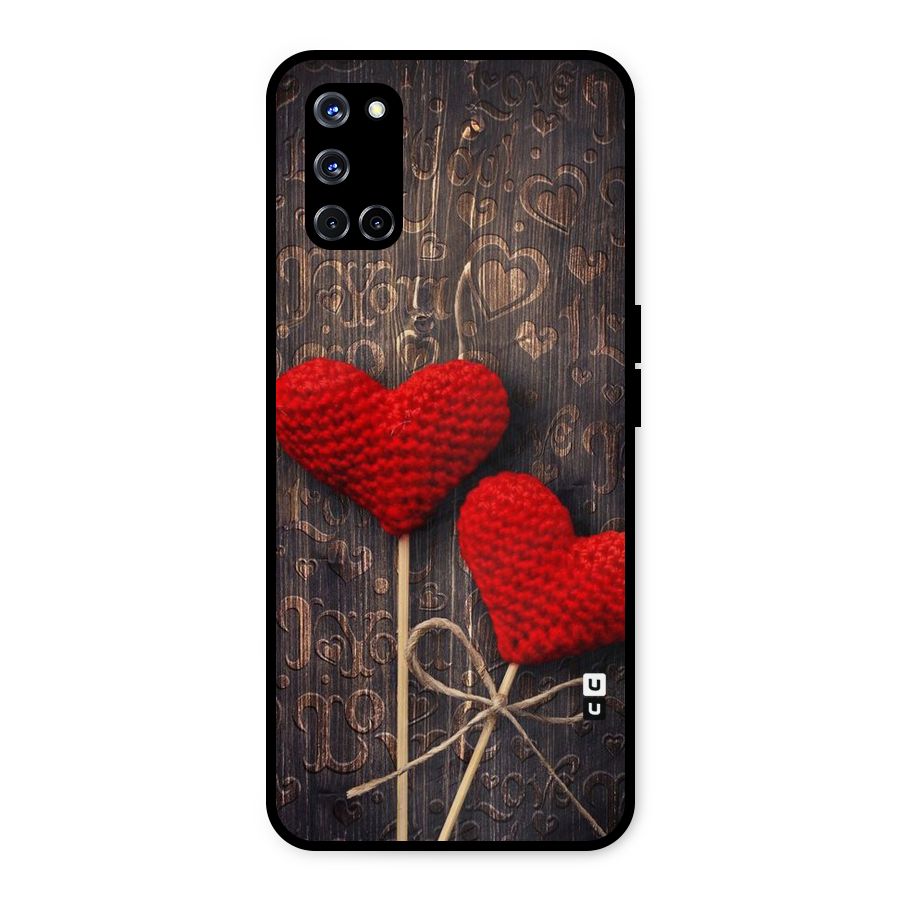 Thread Art Wooden Print Metal Back Case for Oppo A52