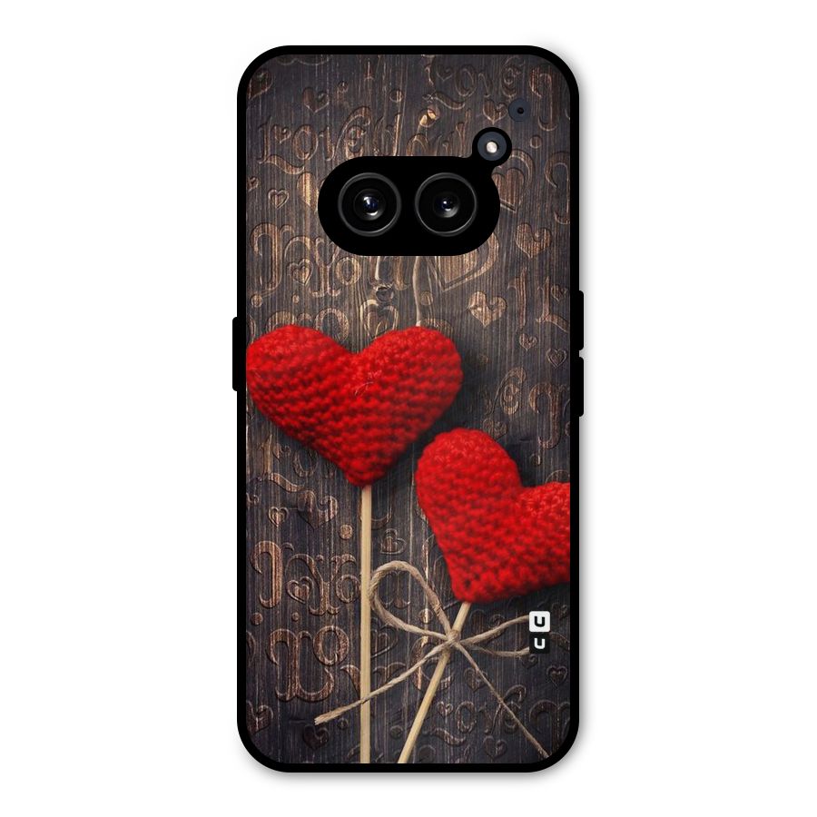 Thread Art Wooden Print Metal Back Case for Nothing Phone 2a