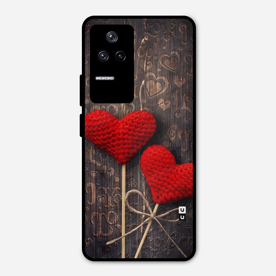 Thread Art Wooden Print Metal Back Case for Poco F4 5G