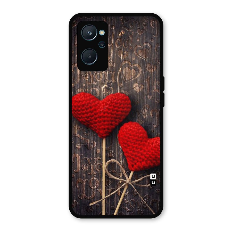 Thread Art Wooden Print Metal Back Case for Realme 9i