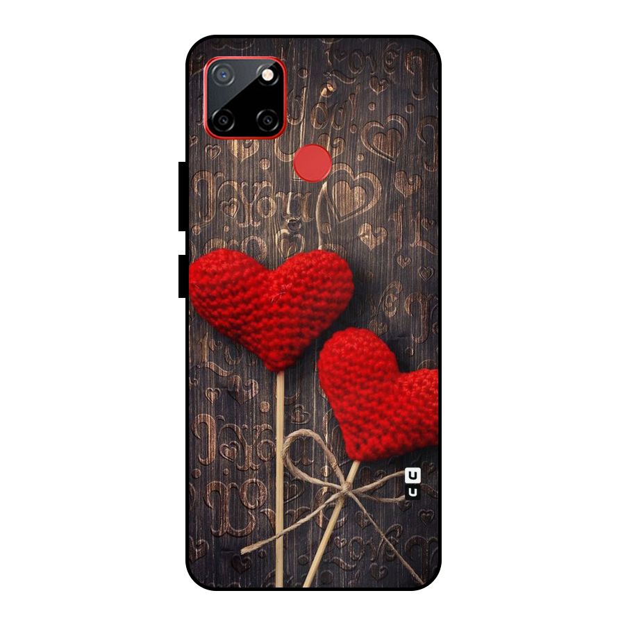 Thread Art Wooden Print Metal Back Case for Realme C12