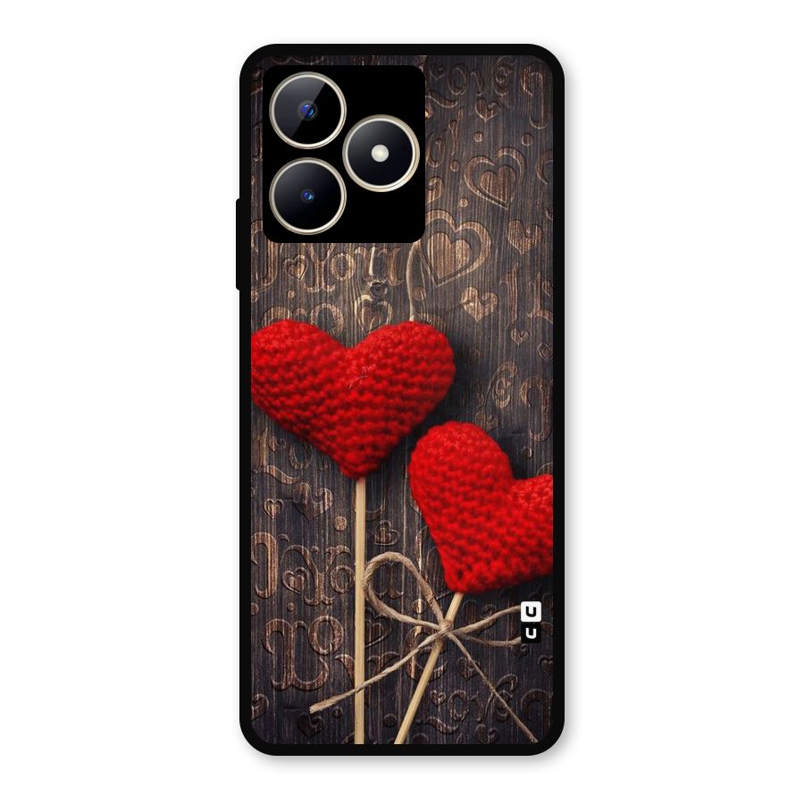Thread Art Wooden Print Metal Back Case for Realme C53
