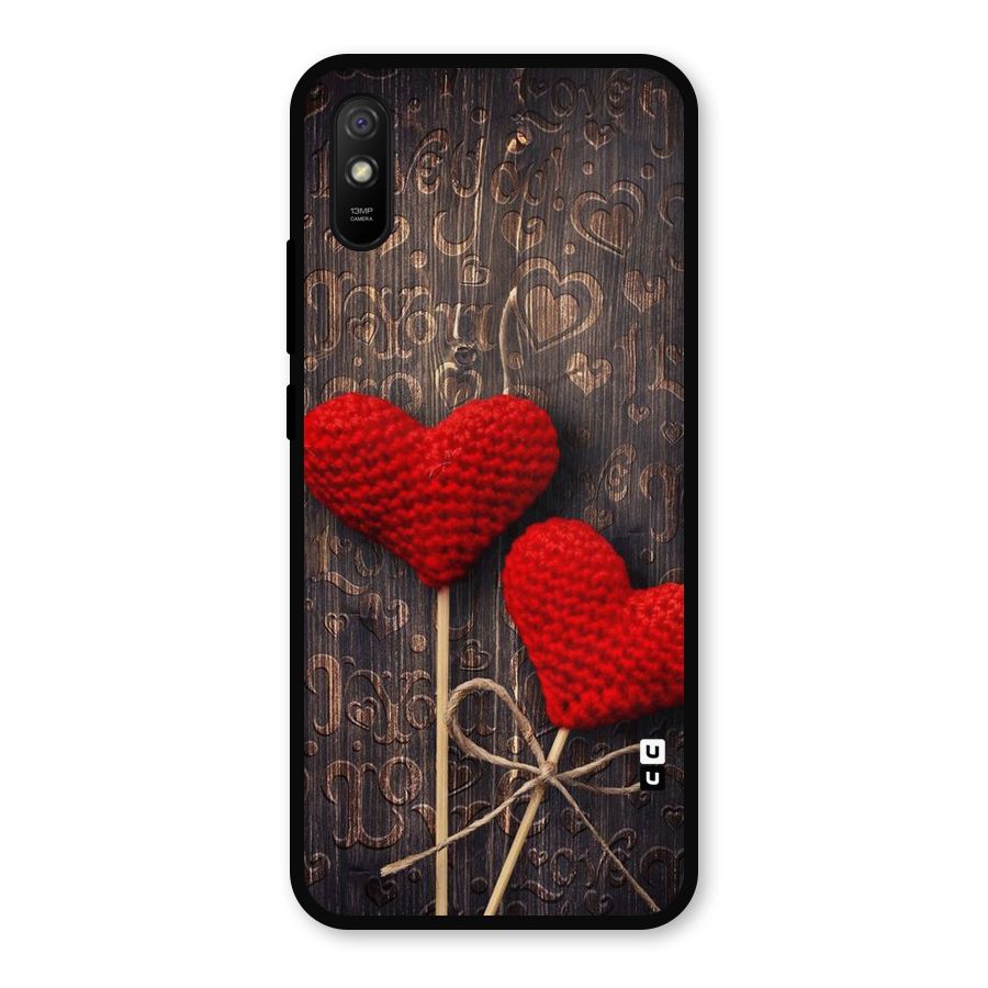 Thread Art Wooden Print Metal Back Case for Redmi 9i