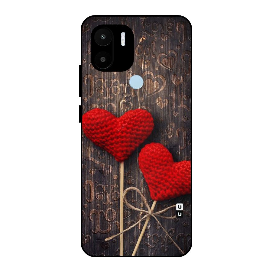 Thread Art Wooden Print Metal Back Case for Redmi A1+