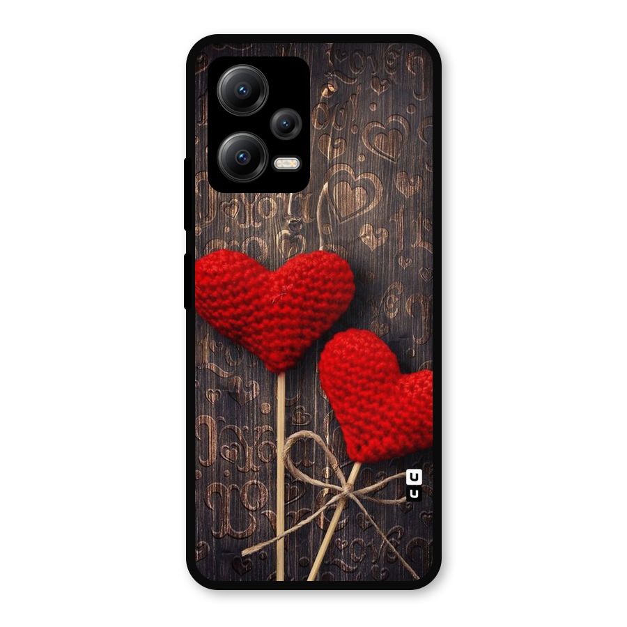 Thread Art Wooden Print Metal Back Case for Redmi Note 12 5G