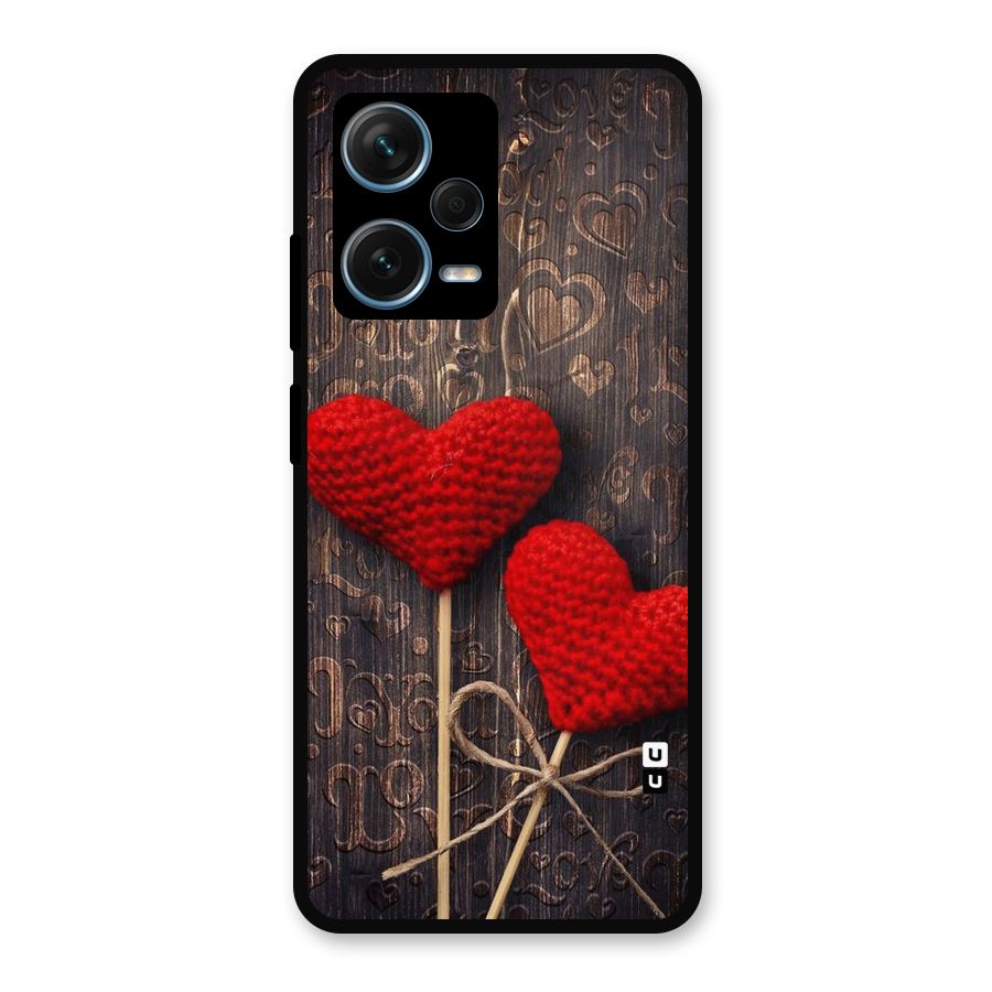 Thread Art Wooden Print Metal Back Case for Redmi Note 12 Pro Plus 5G