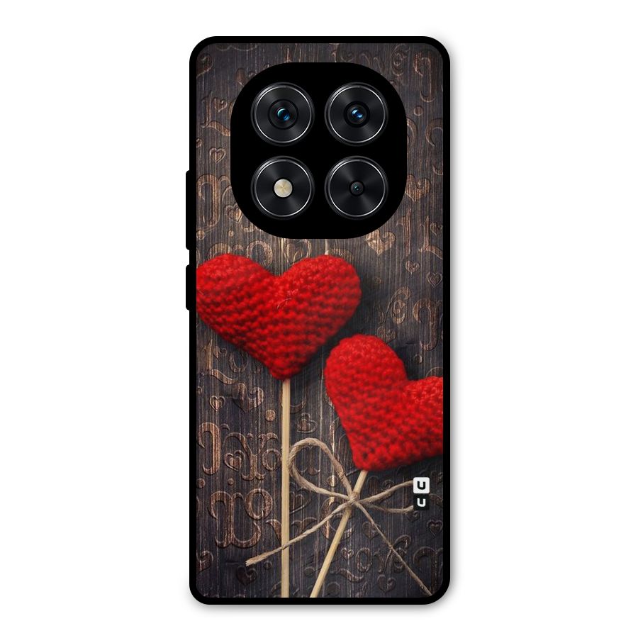 Thread Art Wooden Print Metal Back Case for Redmi Note 14 Pro 5G