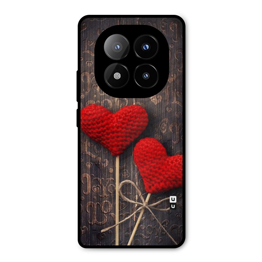 Thread Art Wooden Print Metal Back Case for Redmi Note 14 Pro Plus 5G