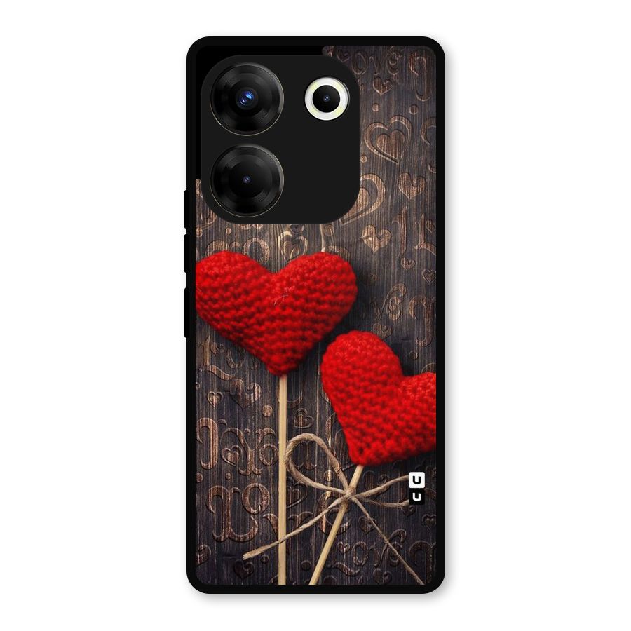 Thread Art Wooden Print Metal Back Case for Tecno Camon 20 Pro