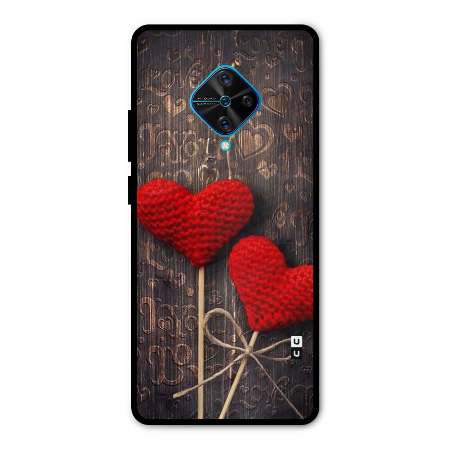 Thread Art Wooden Print Metal Back Case for Vivo S1 Pro