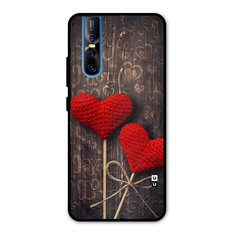 Thread Art Wooden Print Metal Back Case for Vivo V15 Pro