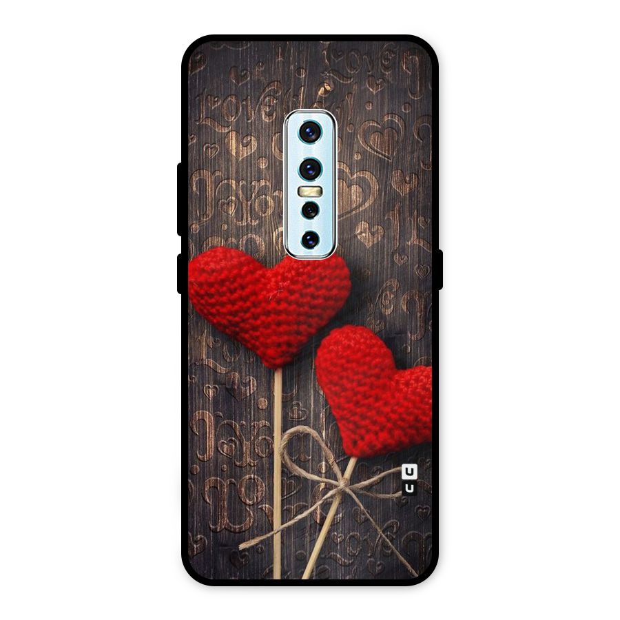 Thread Art Wooden Print Metal Back Case for Vivo V17 Pro