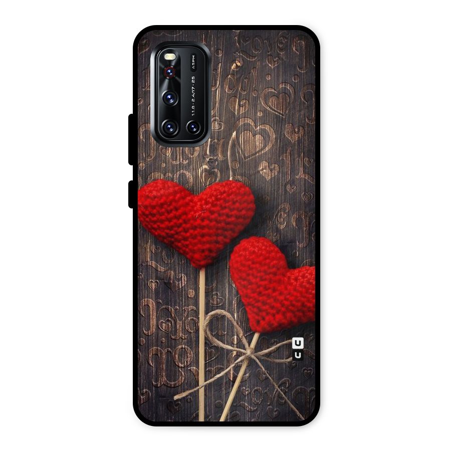 Thread Art Wooden Print Metal Back Case for Vivo V19