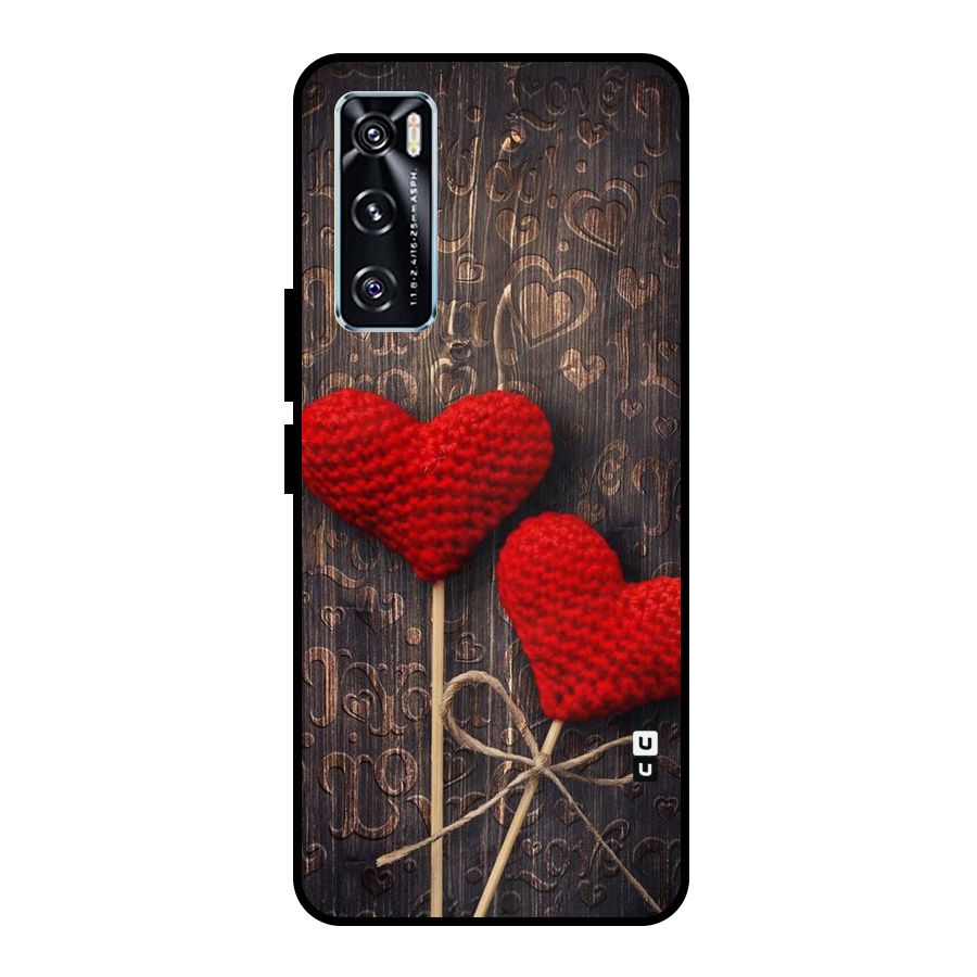 Thread Art Wooden Print Metal Back Case for Vivo V20 SE