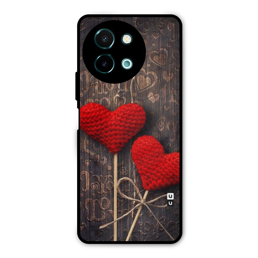 Thread Art Wooden Print Metal Back Case for Vivo Y58