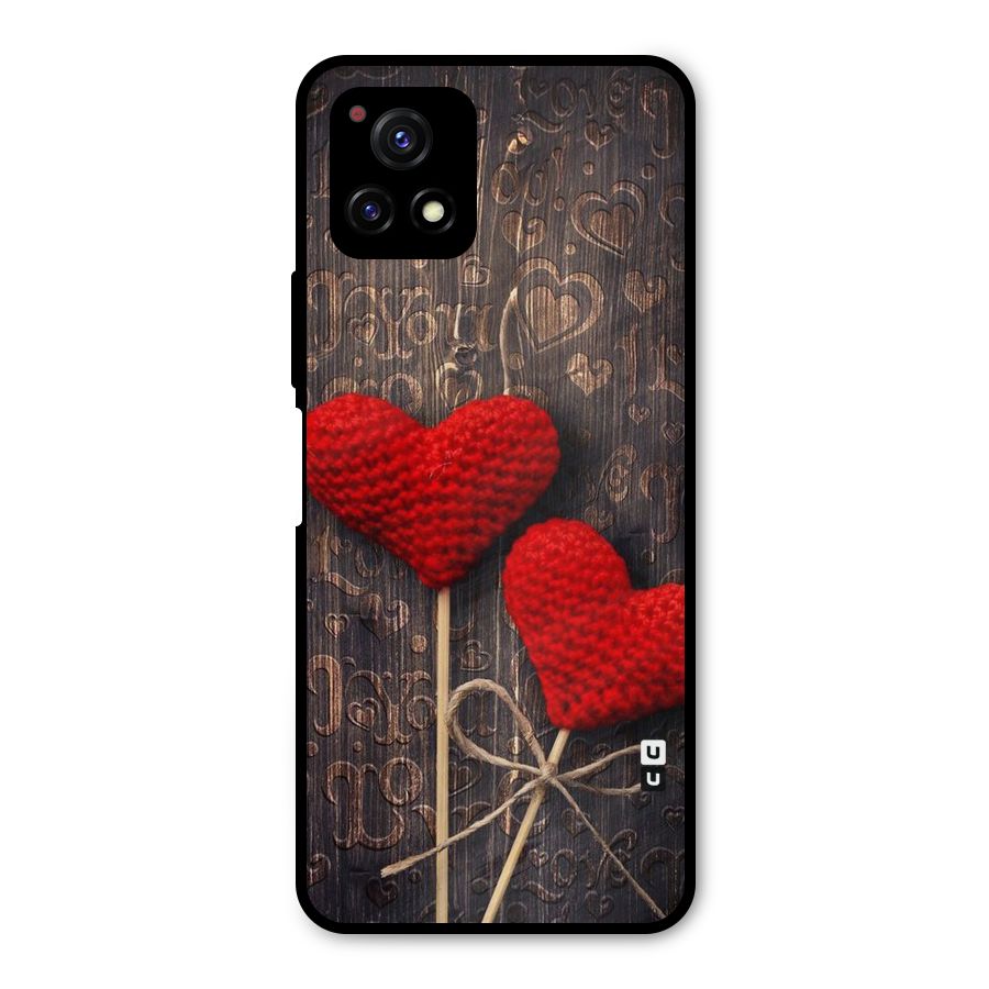 Thread Art Wooden Print Metal Back Case for Vivo Y72 5G